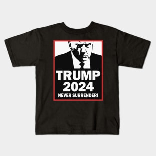 Trump 2024 Never Surrender Kids T-Shirt